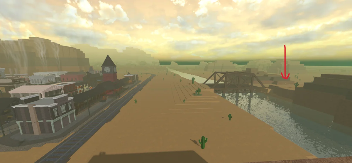 Flint Blacksmith location in front of Ridge B. County bridge near train stop